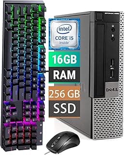 Dell OptiPlex 9020 USFF Desktop PC Computer, Core i5-4570s, 16GB RAM, 256GB SSD, Keyboard and Mouse, DisplayPort, VGA, Windows 11 Pro (Renewed)