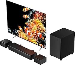 Miroir 5.1 Sound Bar for TV with Dolby Atmos & Wireless Subwoofer, 410W Bluetooth Soundbar for Smart TV, Immersive 3D Sound Home Theater System with Adjustable Surround Bass, for HDMI eARC
