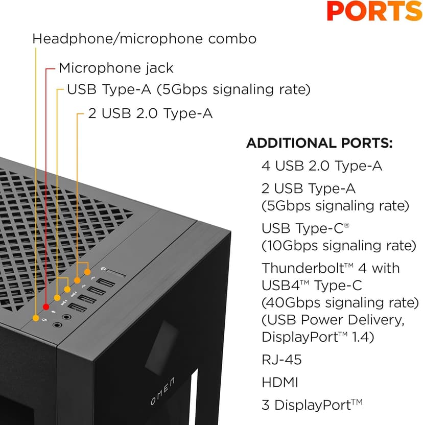 HP OMEN 45L Gaming Desktop, Intel Core Ultra 9 285K, 64 GB RAM, 2 TB SSD, NVIDIA GeForce RTX 5090, Windows 11 Pro, Microsoft Copilot, Tempered Glass, GT22-3090 (2025)