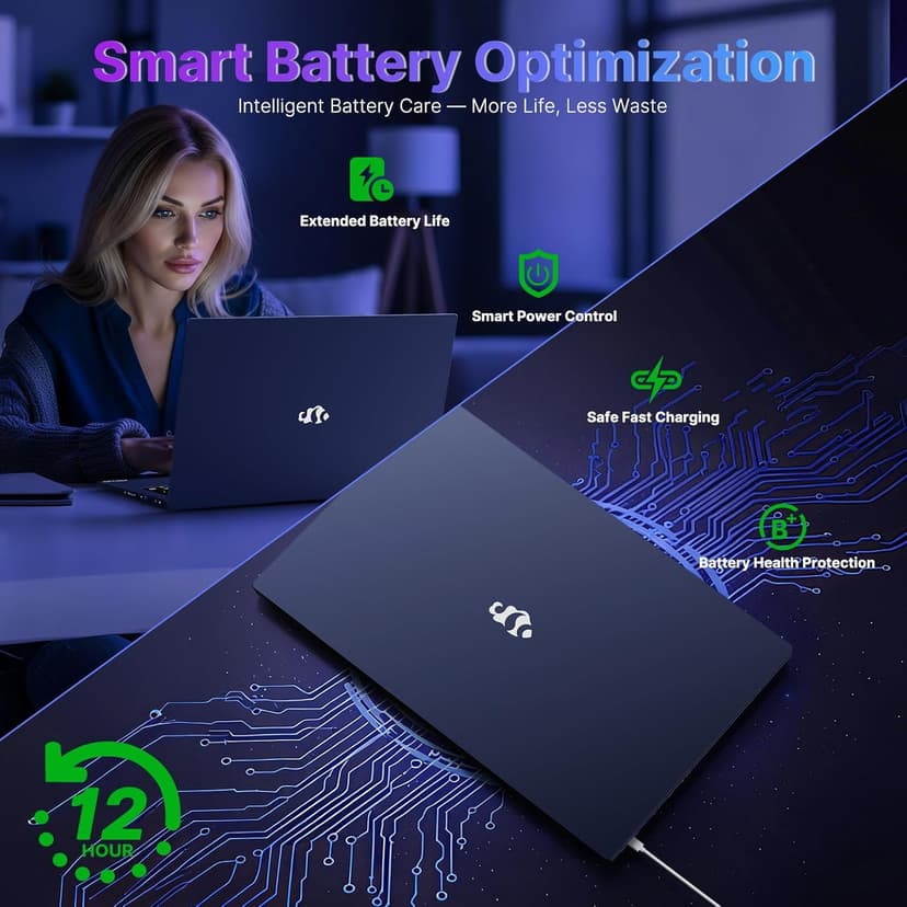 NIMO 17.3 Gaming-Laptop Ryzen 9 8945HS (>i9-13900H) 16GB RAM, 1TB SSD, Radeon 780M, PD 100W USB-C 4.0 AI-Enhanced for Copilot VR Ready, Backlit KB Fingerprint Unlock, Gaming Student Office Business