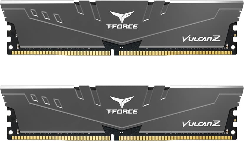 TEAMGROUP T-Force Vulcan Z DDR4 DRAM 16GB Kit (2x8GB) 3200MHz Desktop Memory Module (PC4-25600) CL16 Ram (Gray) - TLZGD416G3200HC16FDC01