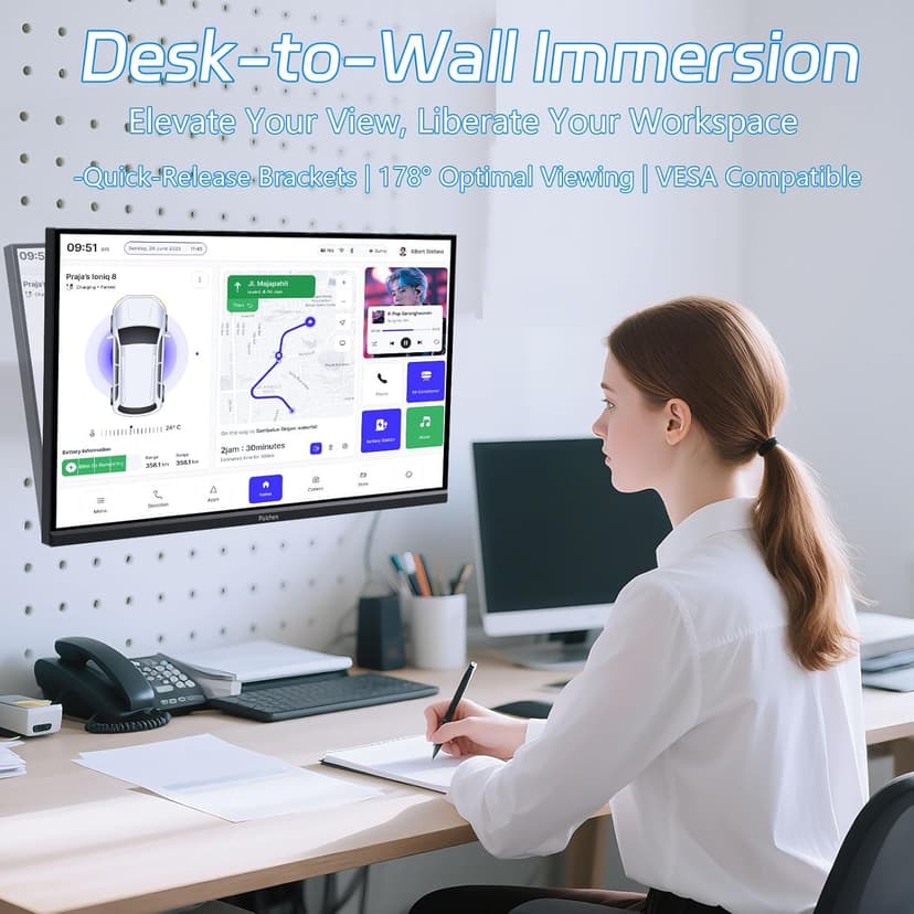 Touchscreen Gaming Monitor 27 Inch 4K UHD(3840x2160) IPS Computer Monitor, 60Hz, Ultra-Thin Bezel, HDMI, DisplayPort, 400 cd/㎡, VESA, Tilt Adjustable