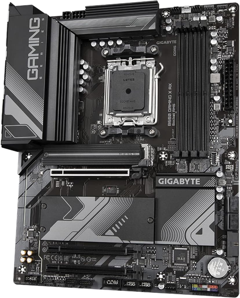 GIGABYTE B650 Gaming X AX (AM5/ LGA 1718/ AMD/ B650/ ATX/ 5-Year Warranty/ DDR5/ PCIe 4.0 M.2/ PCIe 4.0/ USB 3.2 Gen2x2 Type-C/AMD Wi-Fi 6E/ Realtek 2.5GbE LAN/Motherboard)