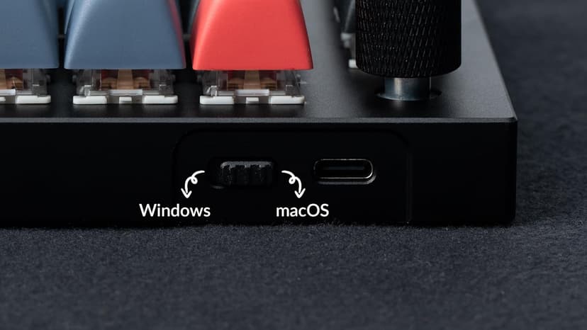 Keychron Q11 QMK/VIA TKL Split Keyboard Ergonomic, 91 Keys 75% Layout Wired Mechanical Gaming Keyboard Mac & Windows with Full Alu Frame, PBT Keycaps & Knobs, RGB Backlight Hot-Swappable Red Switch