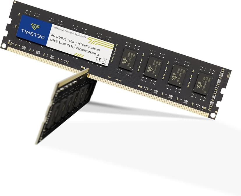 Timetec 16GB KIT(2x8GB) DDR3L / DDR3 1600MHz (DDR3L-1600) PC3L-12800 / PC3-12800 Non-ECC Unbuffered 1.35V/1.5V CL11 2Rx8 Dual Rank 240 Pin UDIMM Desktop PC Computer Memory RAM(SDRAM) Module Upgrade