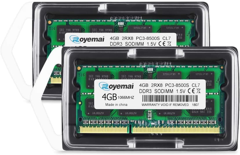 PC3-8500S DDR3 1066 8GB Kit (2x4GB) 1067MHz 1066MHz Sodimm RAM Compatible with Late 2008, Early/Mid/Late 2009, Mid 2010 MacBook, MacBook Pro, iMac, Mac Mini