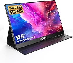 InnoView Portable Monitor, 15.6 Inch FHD 1080P HDMI USB C Second External Monitor for Laptop, Desktop, MacBook, Phones, Tablet, PS5/4, Xbox, Switch, Built-in Speaker with Protective Case