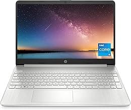 HP 15.6 Inch Laptop, Intel Iris Xe Graphics, 11th Generation Intel Core Processor, 8 GB RAM, 256 GB SSD, Windows 11 Home (15-dy2024nr, Natural silver)