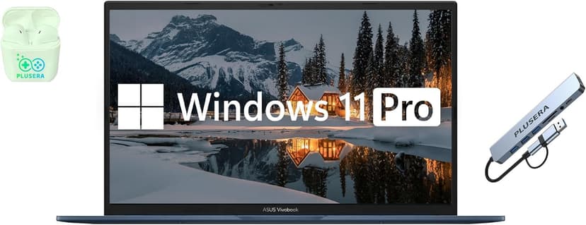 ASUS Vivobook 17.3" FHD Laptop, 6-Core Intel Core i3, 40GB RAM 2.5TB Storage (2TB SSD+512GB Docking Station Set), Windows 11 Pro with Microsoft Office Home & Business Included, PLUSERA Earphones, Blue