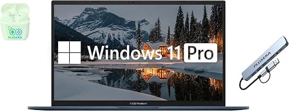 ASUS Vivobook 17.3" FHD Laptop, 6-Core Intel Core i3, 40GB RAM 2.5TB Storage (2TB SSD+512GB Docking Station Set), Windows 11 Pro with Microsoft Office Home & Business Included, PLUSERA Earphones, Blue