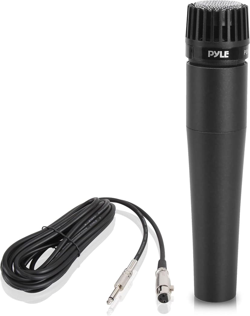 PylePro Dynamic Handheld Microphone, Professional Moving Coil Mic with Built-in Pop Filter, Wide Frequency Response, High Signal Output, Rugged Design, Low Noise Circuitry, 15' ft. XLR Cable Included