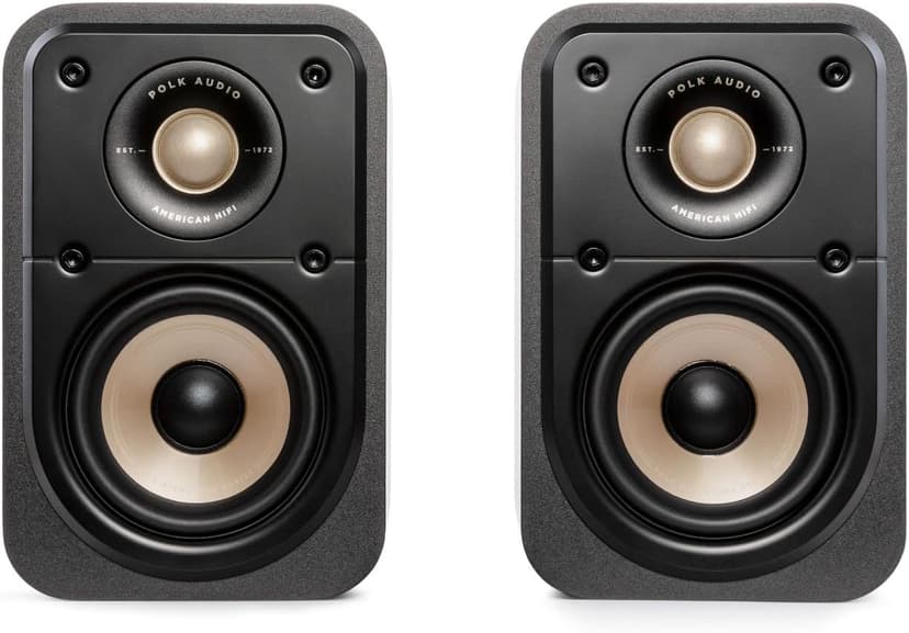 Polk Signature Elite ES10 Surround Loudspeaker - Hi-Res Audio Certified, Dolby Atmos & DTS:X Compatible, 1" Tweeter & 4" Woofer, Power Port Technology for Effortless Bass (Pair, Stunning Black)