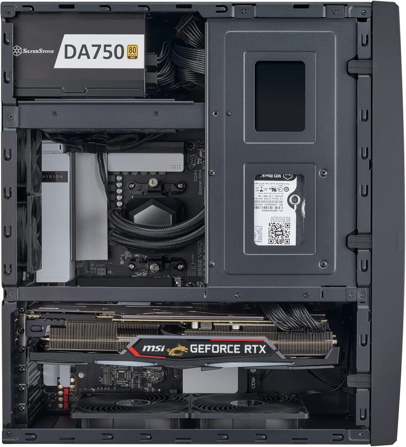 SilverStone Technology Grandia 11 Compact ATX Home Theater PC (HTPC) case with 240mm Radiator Support, SST-GD11B