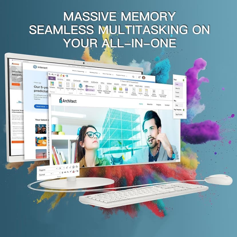 HP 22" FHD All-in-One Desktop PC • Latest 2025 Model – Exclusive Back-to-School Limited Edition • 64GB RAM • 2.5TB Storage (2TB SSD + 512GB External HD) • 13th Gen Intel Quad-Core CPU • Windows 11
