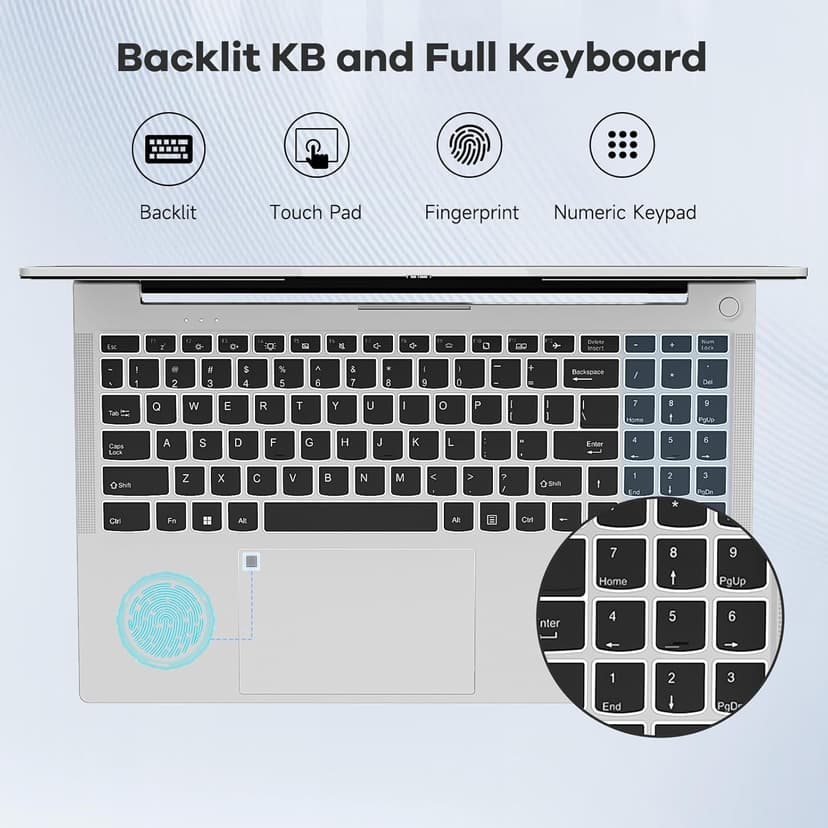 NIMO 15.6" IPS FHD-Gaming-Laptop, 6 Cores AMD Ryzen 5 6600H 32GB DDR5 RAM 1TB SSD (Beat i7-1165G7 up to 4.5GHz) 660M 6nm GPU-Computer with 100W Type-C Backlit Keyboard, Fingerprint