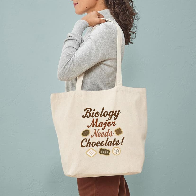 CafePress Biology Major Gift Tote Bag Reusable Natural Beige Canvas Shopping Bag