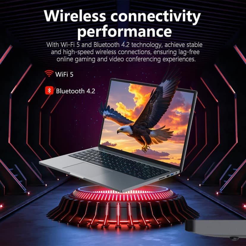 Gaming Laptop,Traditional Laptop Computers 16" Ultra-Slim-Core i5-(Up to 3.5GHz),12GB DDR4+512GB SSD,1920×1200 IPS 16:10 Display, WiFi&BT, HDMI/Type-C-Aluminum Laptop for Work&Play