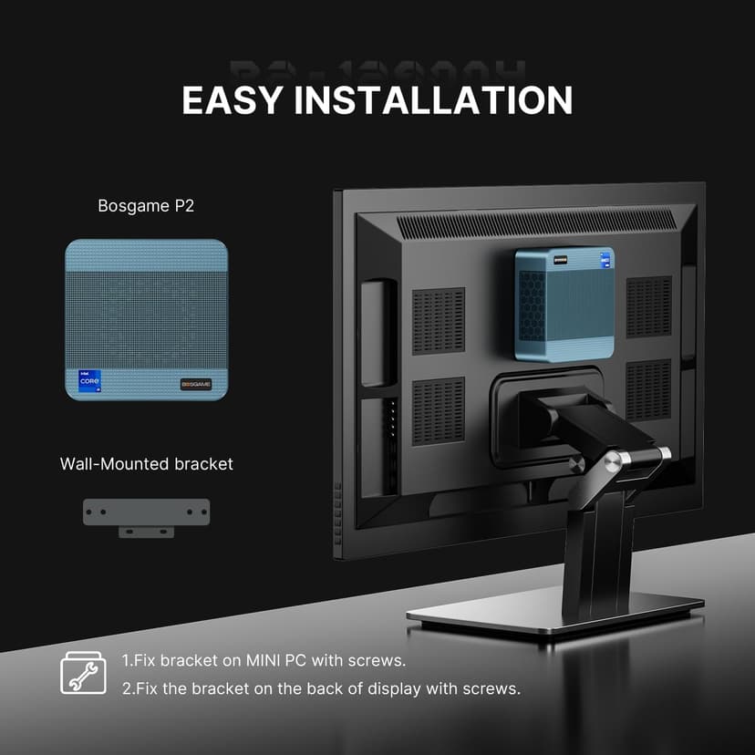 Mini PC P2 Pro, Intel i9 12900H(14C/20T, up to 5.0 GHz) Thunderbolt 4 Mini Computers, 32GB DDR5, Dual Channel RAM, 1TB PCIe 4.0 NVMe SSD, Dual 2.5G LAN, WiFi 6E/BT5.2