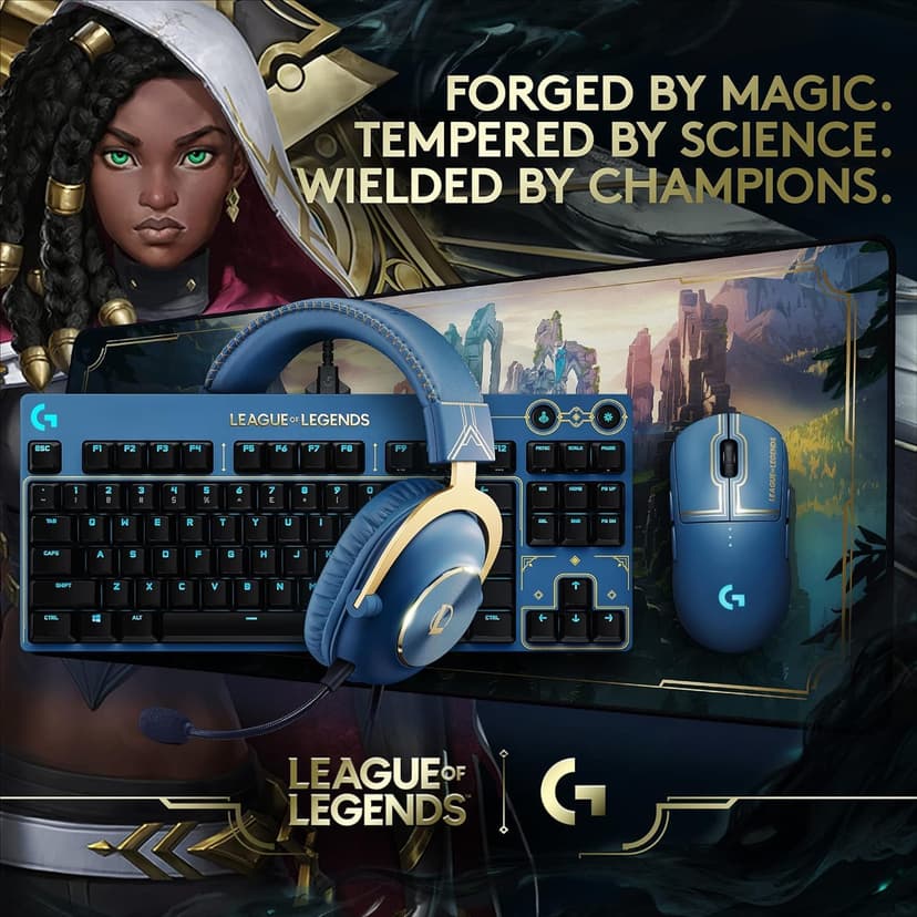 Logitech G Pro Wireless Gaming Mouse - League of Legends Edition - Hero 25K Sensor, Lightspeed, Programmable Buttons, Lightsync RGB, Designed for League of Legends Players
