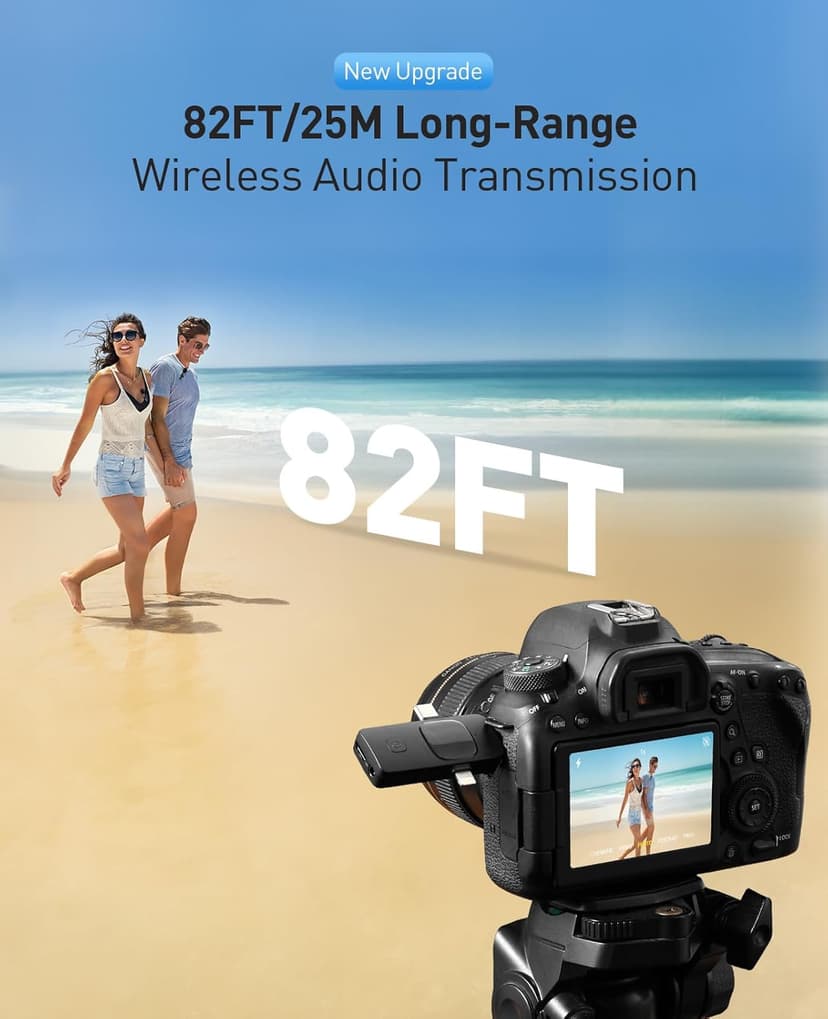 3-in-1 Mini Microphone for iPhone: Wireless Lavalier Microphones for iOS/Android/Camera - Noise Reduction Lapel Mic for​​Live Stream - HiDefSound for Video Mavericks