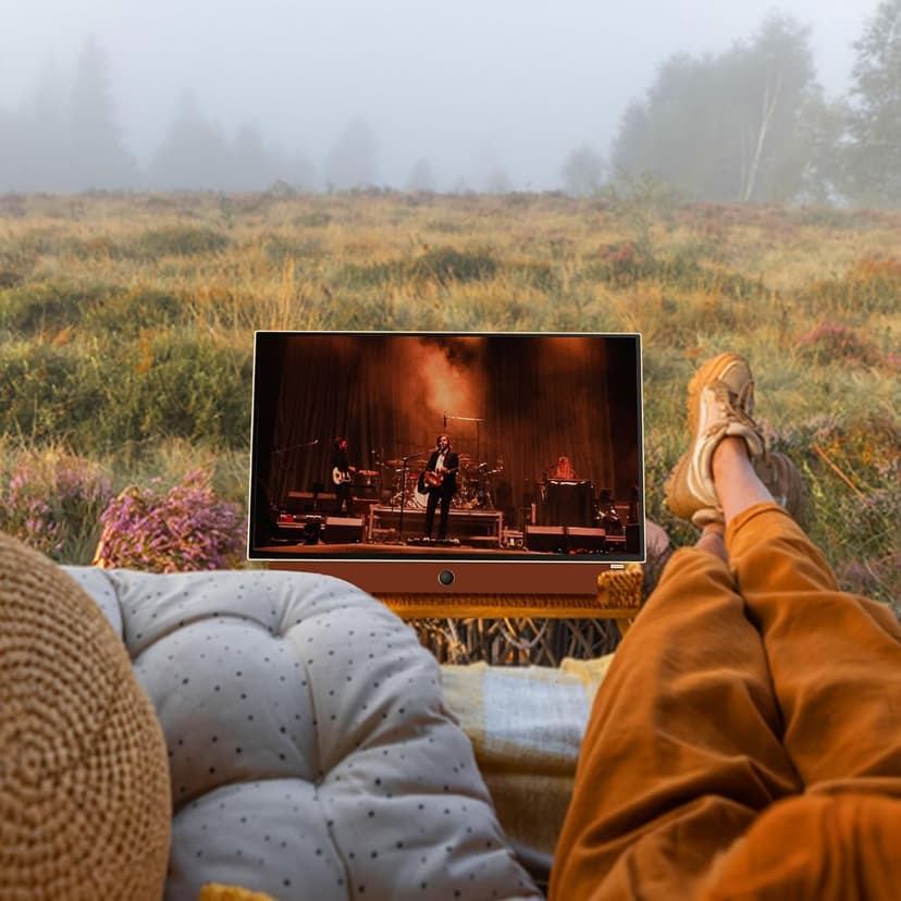 Skyworth 24-Inch Portable Smart Screen with Google TV, 3-Hour Battery Life 24P100 Companion Series 1080P FHD, Matte Screen, HDR10, Dolby Audio, LED, Bluetooth, Chromecast and Google Assistant