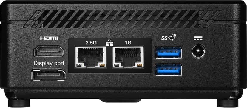 MSI Cubi 5 Mini Desktop (Intel i7-1255U, Intel Iris Xe, 8GB DDR4, 512GB PCIe SSD, Thunderbolt 4, WiFi 6E, Bluetooth 5.3, 65W PSU, 2 RJ-45, 1 Display Port, HDMI, Win 11 Pro) w/DKZ USB Port Expander