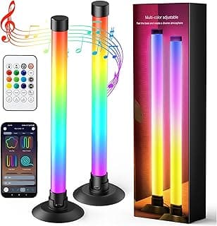 Led Light Bar with Music Sync, Color Changing TV Backlight App & Remote Control, IC+RGB & W Smart RGB Light Bar, USB Powered Led Lights for TV, PC Room Monitor Backlight Gaming Accessories