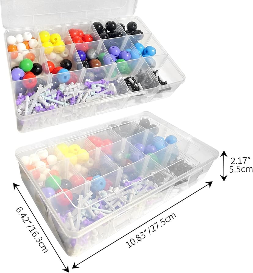 444 Pcs Organic Chemistry Model Kit for Organic and Inorganic Chemistry Learning,Molecular Model Kit,Experiment Molecular Mesh for Learning and Raising Space Imagination, A Fullerene Set