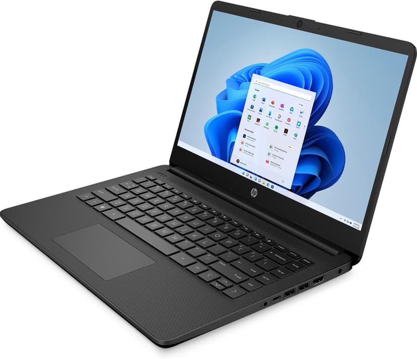 HP 14-dq0706tg 14 Inch HD Touchscreen Laptop Intel Celeron N4120 4GB DDR4 RAM 64GB eMMC UHD Graphics 600 Windows 11 Home S HD Camera Dual Speaker SD Reader HDMI USB C Fast Charge, Jet Black (Renewed)