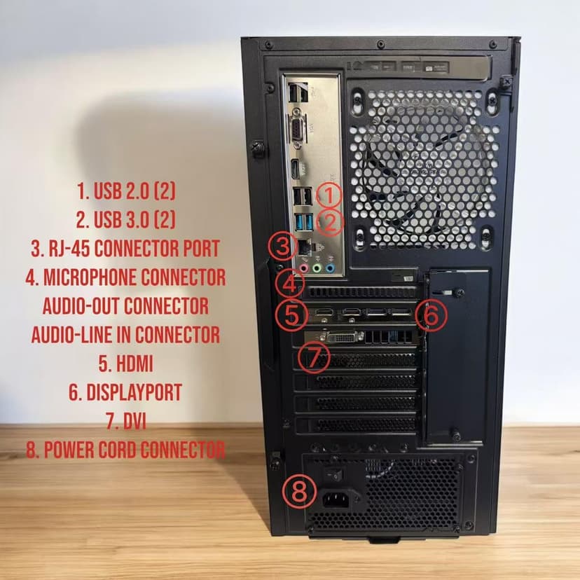 Gaming PC Desktop, Intel Core i7 up to 3.9GHz, 16G RAM, 512G SSD,AMD RX580 8GB DDR5, 900M WiFi, BT 5.4, RGB Fan x6, RGB Keyboard Mouse Set, Windows 11 Pro