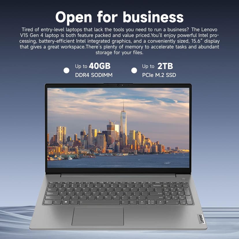 Lenovo V15 Business Laptop | 15.6" FHD Anti-Glare | Intel Core i7-13620H | 24GB RAM | 1TB SSD | HDMI | Numeric Keypad | Webcam | Wi-Fi 6 | Windows 11 Pro | Bundle with Thunderobot Wireless Mouse