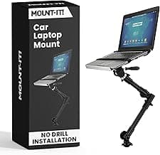 Mount-It! Car Laptop Mount | No-Drill Laptop Vehicle Mount for Truck & Van Use at Front Passenger Seat | Adjustable Height Fits 12-15.4 Inch Screens, 9 Lbs Capacity, Full Motion and Lockable Joints