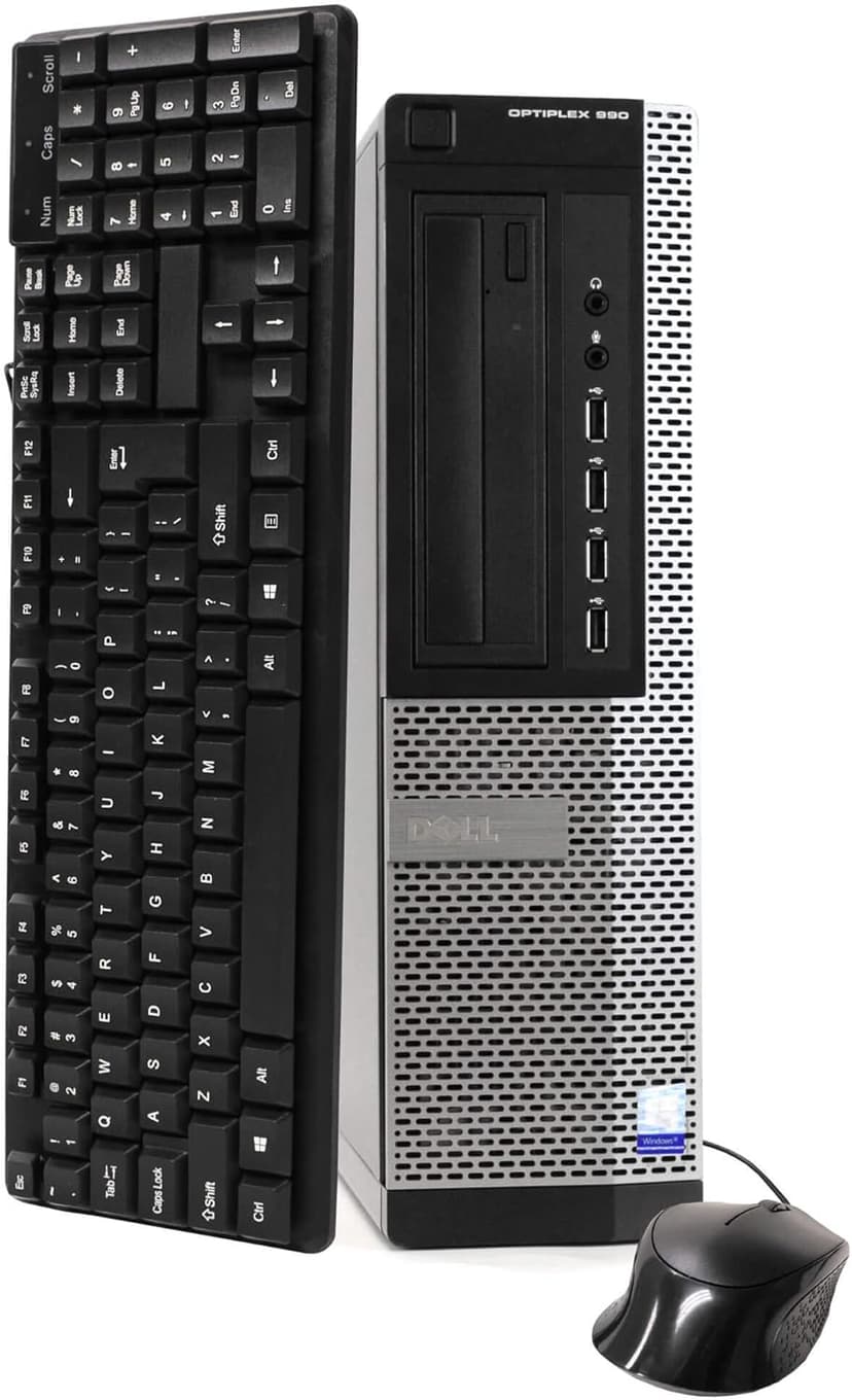 Dell Optiplex 990 Desktop PC Bundle with WiFi Adapter - Intel Quad Core i5 3.2GHz, 16GB RAM, 1TB HDD, DVD-RW, Windows 10 Pro, WiFi Adapter, 17 Inch LCD, Keyboard, Mouse (Renewed)