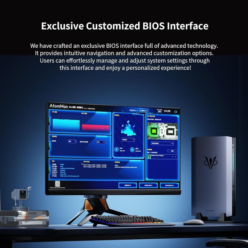 G7 Ti Gaming Mini PC Barebone with Intel Core i9-14900HX,24 Cores/32 Threads|NVIDIA GeForce RTX 4070 Graphics(8GB DDR6),HDMI 2.1&USB4|3xUSB Type A| RGB LED |Wifi7&BT5.4(NO RAM/SSD/OS)