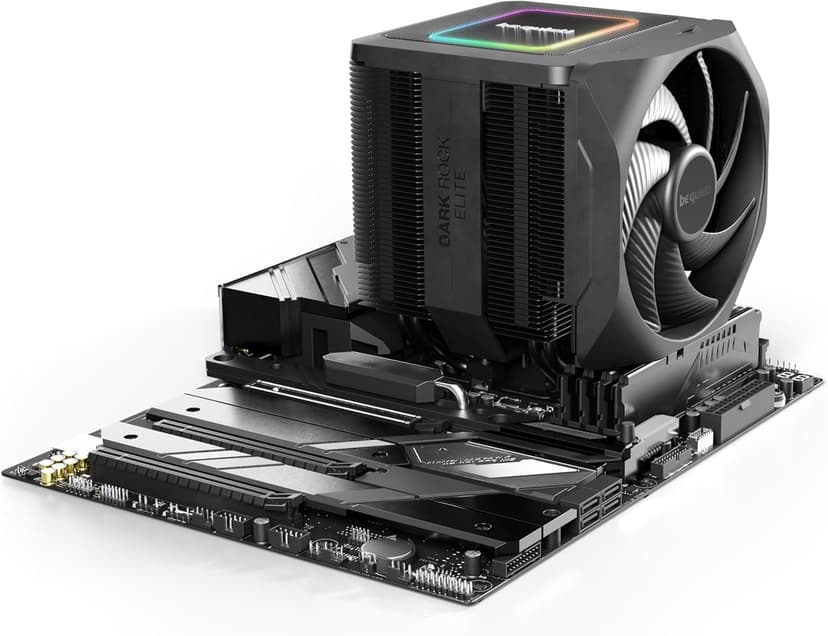 be quiet! Dark Rock Elite Air CPU Cooler | 2X Silent Wings 135mm PWM Fans | Speed Switch with 2 Modes | High-Performance Heat Pipes | Front Fan Rail System | Enhanced RAM Compatibility | BK037