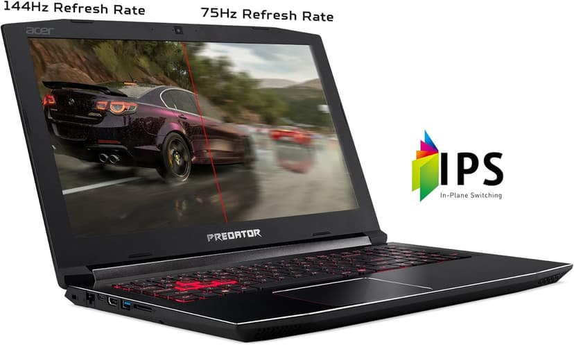 Acer Predator Helios 300 Gaming Laptop PC, 15.6" FHD IPS w/ 144Hz Refresh, Intel i7-8750H, GTX 1060 6GB, 16GB DDR4, 256GB NVMe SSD, Aeroblade Metal Fans PH315-51-78NP