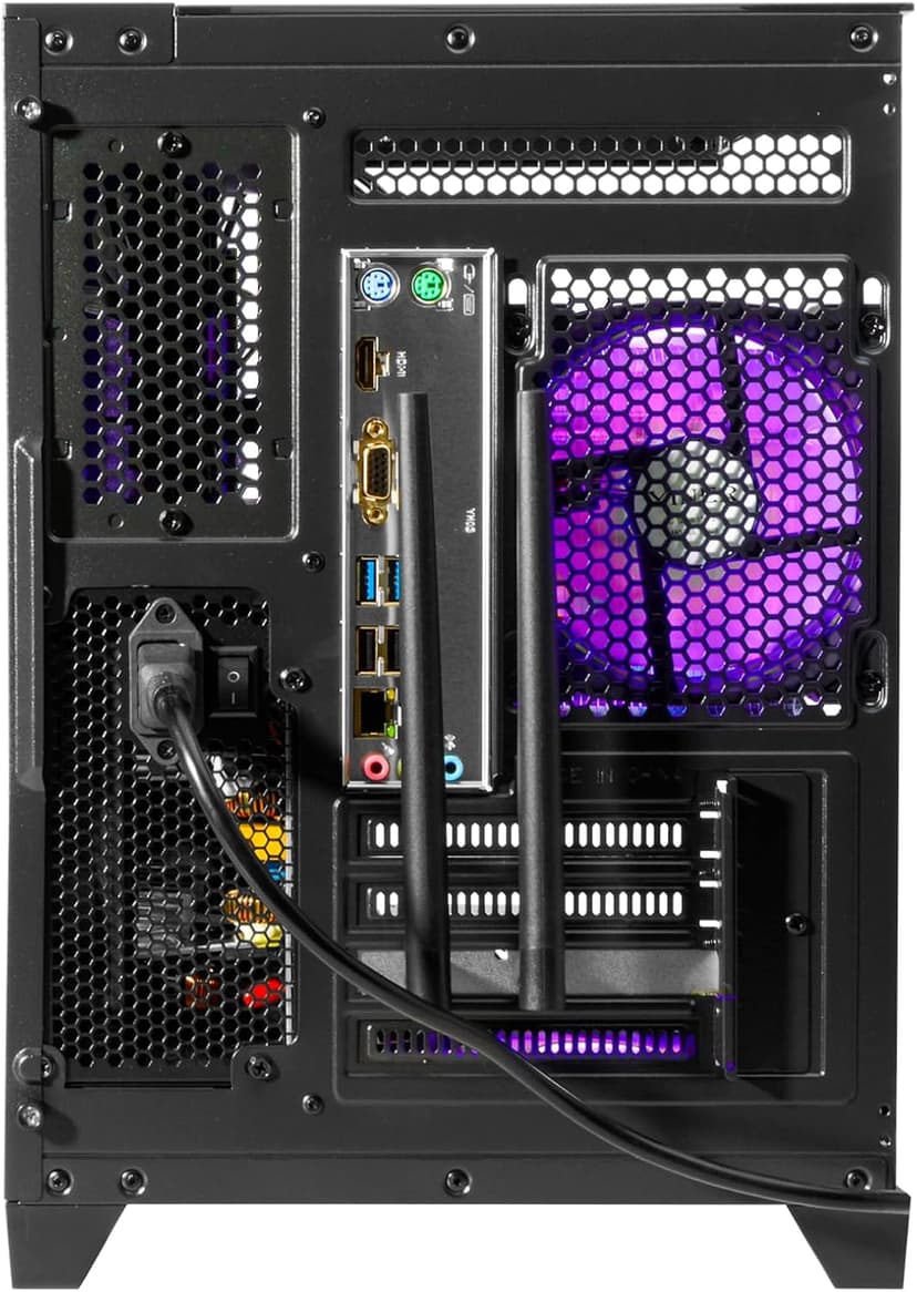 LXZ Desktop PC AMD Ryzen 7-5700G 8 core 3.9GHz, 16G DDR4 RAM, 1TB NVME SSD, Tower Computer with 650W Power Supply for Home and Office (Black)