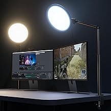 Weilisi 10.2" Desk Ring Light with Stand for Zoom Meetings, Ring Light for Desk with Clamp, 360° Rotate & Flexible Height Video Conference Light, Adjust Arm Desk Lamp Zoom Light for Home Office
