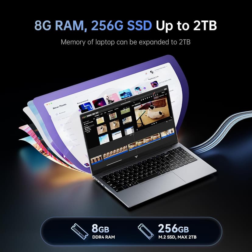 ACEMAGIC Laptop, LX15 15.6" FHD - Intel N97 Processor, 256GB SSD, 8GB RAM, USB-C, WiFi5, BT5.0, Laptop Computer, Windows 11 Pro, Lightweight Everyday Performance