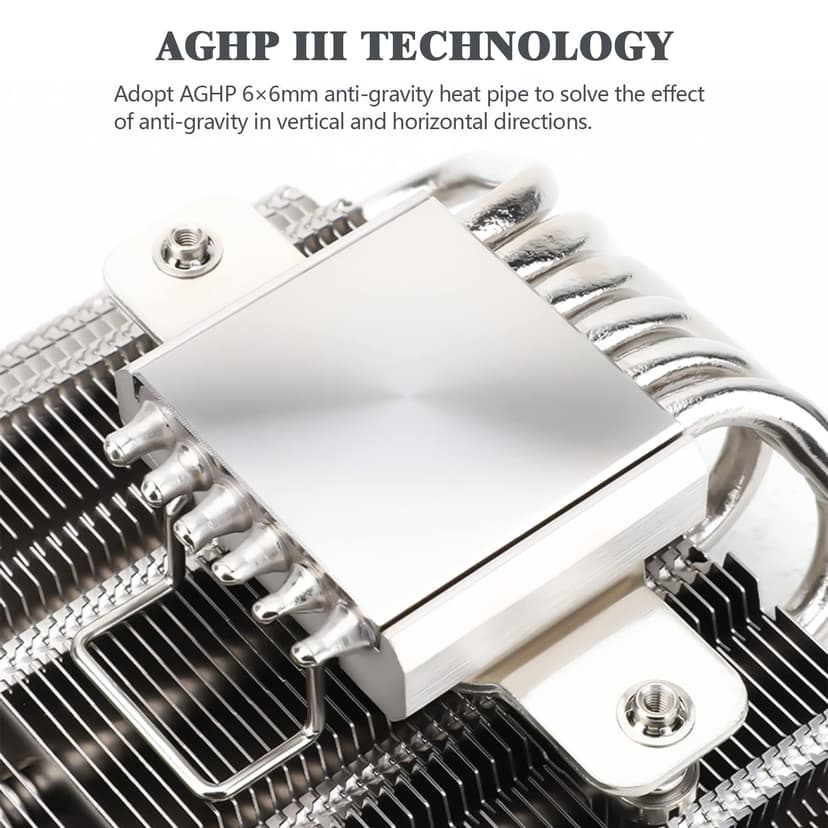 Thermalright AXP120-X67 Black ARGB Low Profile CPU Air Cooler with Quite 120mm TL-C12015B-S PWM Fan, 6 Heat Pipes, 67mm Height, for AM4/ AM5,Intel LGA 1700/1851/1150/1151/1155/1156/1200/2011
