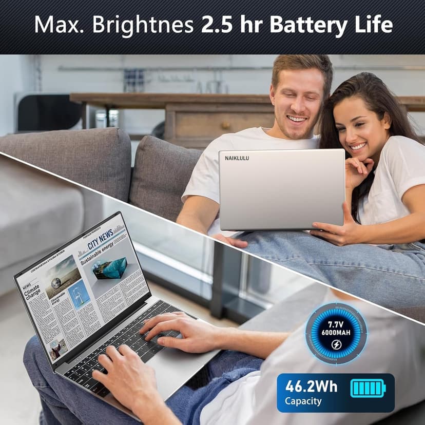 Gaming Laptop,15.6 Inch Laptop Computer,16GB RAM 1TB SSD,AMD Ryzen 5 7430U (up to 4.3Ghz,Beat 5700U),AMD Radeon Graphics,15.6”FHD 1920 * 1080 Display,WiFi 5,BT5.0,Backlit Keyboard