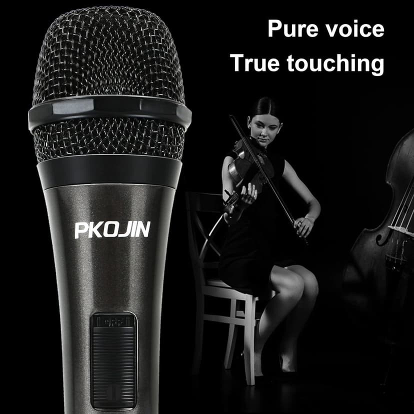 Dynamic Karaoke Microphone for Singing, Vocal Wired Microphone for Karaoke, Handheld Mic with 10 Ft Cable, Mics for Speaker with ON/Off Switch