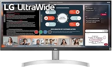 LG UltraWide WFHD 29-Inch FHD 1080p Computer Monitor 29WN600-W, IPS with HDR 10 Compatibility, Silver