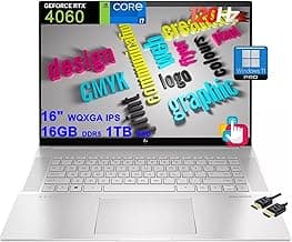 HP Envy 16 Designer Laptop | 16" WQXGA IPS 120Hz Touch 400nits 100% sRGB | Intel 14-core i7-13700H | 16GB DDR5 1TB SSD | GeForce RTX 4060 8GB Graphic | Backlit Thunderbolt Win11Pro w/DLCA Accessory
