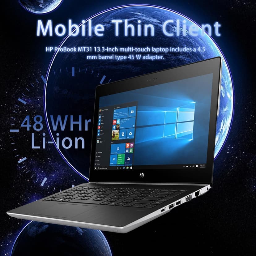 HP ProBook MT31 Mobile Thin Client Business Laptop, Intel Celeron 3867U, 8GB RAM, 128GB SSD, 13.3" Notebook, Webcam, WiFi, Windows 11 Pro(Renewed)
