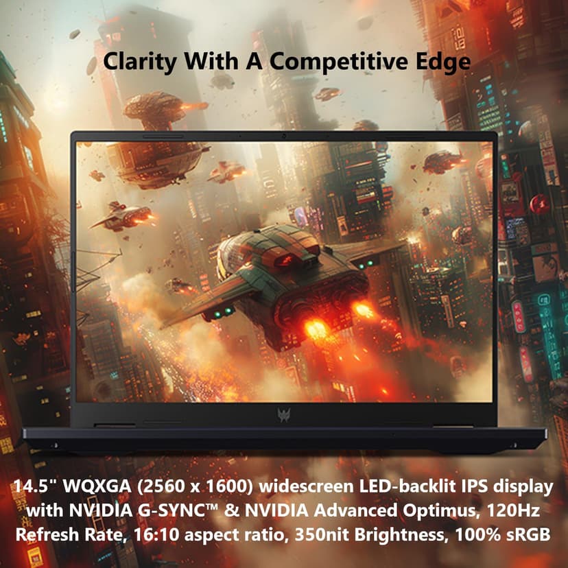 Acer Predator Helios Neo 14 Gaming Laptop | 14.5" WQXGA IPS 120Hz Display | AI-Powered | Intel Core Ultra 7 Processor 155H | NVIDIA GeForce RTX 4060 | 16GB LPDDR5X | 1TB Gen 4 SSD | PHN14-51-797W