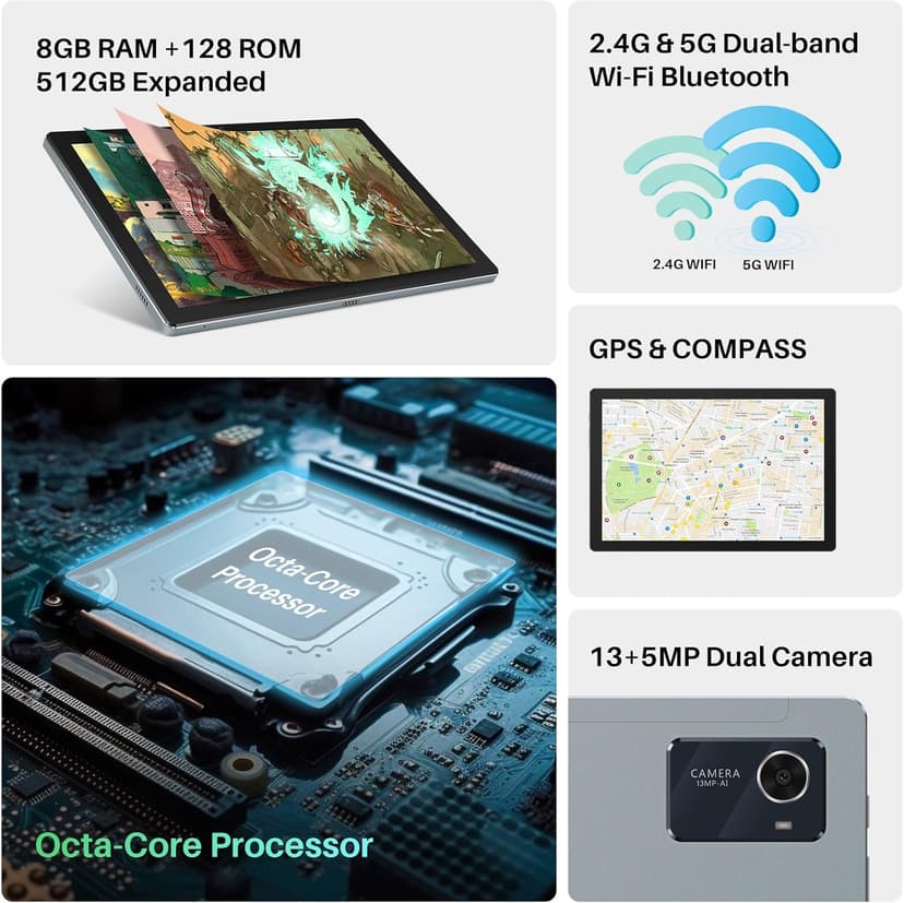 HUION Kamvas Slate 10 Standalone Drawing Tablet No Computer Needed with Full-Laminated Screen, 10.1-inch Digital Art Tablet with 4096 Levels Stylus Pen, Android 12, 8GB+128GB for Artist Beginner