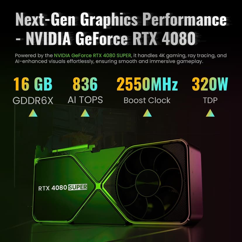 Lenovo Legion Tower 7i Gen 8 Intel i9-14900KF, NVIDIA GeForce RTX 4080 Super Premium Gaming Desktop, 64GB DDR5, 4TB SSD, RGB Light, Wired M&KB, Wi-Fi 6, Bundle USB-C Travel Hub Gen2 Dock