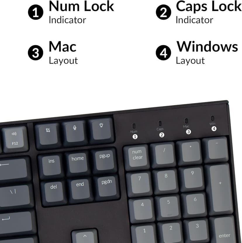 Keychron K10 Full Size 104 Keys Bluetooth Wireless Mechanical Gaming Keyboard for Mac Windows K Pro Brown Switch, Multitasking/White LED Backlight/USB C Wired Computer Keyboard