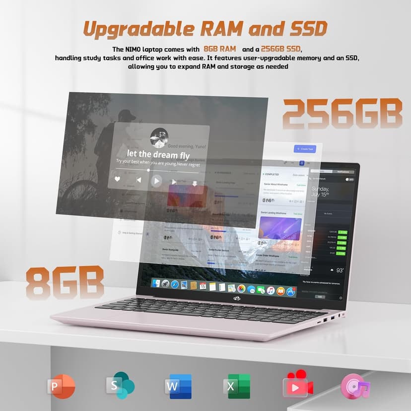 15.6" FHD IPS Student-Laptop Computer - 8GB RAM 256GB SSD, 4 Cores 13th Gen Intel N150(Beat to i3-1115G4, Up to 3.6GHz), 65W GaN Type-C, Fingerprint, Backlit Keyboard, Wi-Fi 6, BT5.2, Numpad